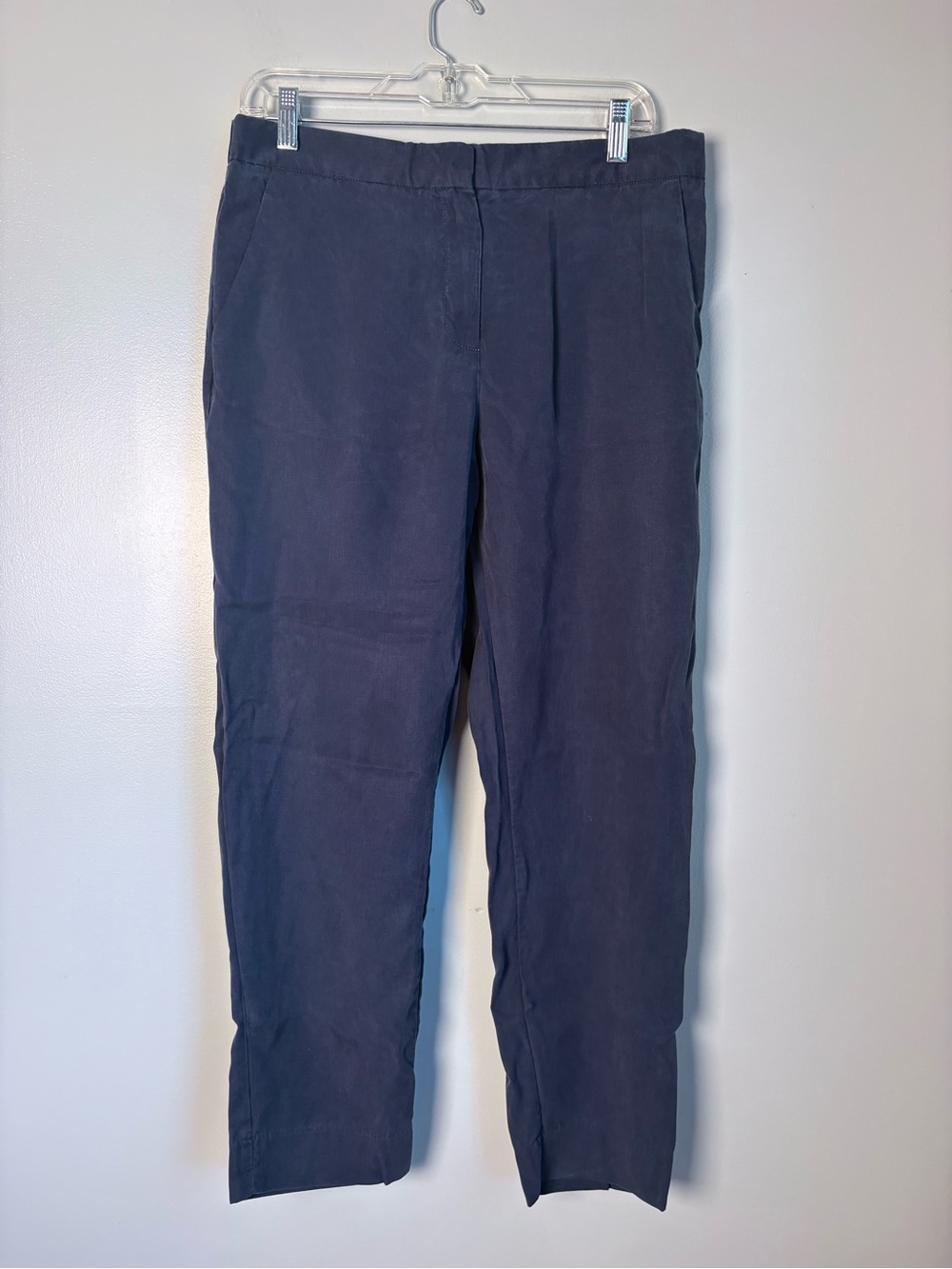 GAP Womens Size 10 Dark Navy Blue 100% Tencel Lyocell Elastic Waist Ankle Pants